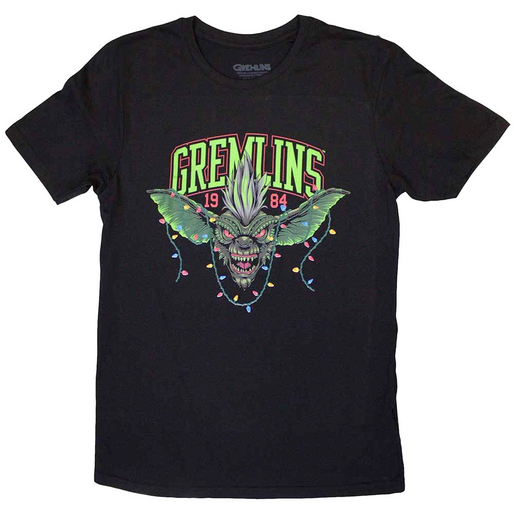 Gremlins - Stripe 1984 Xmas Lights Tshirt Homme - Noir